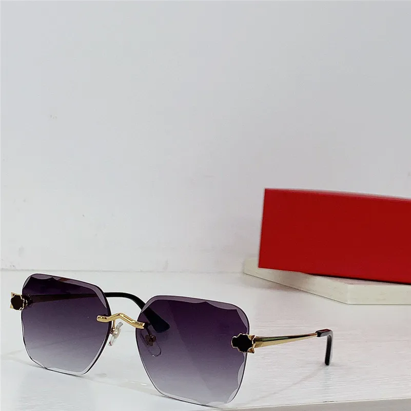 Square Rimless Shades Square Rimless Sunglasses with Alloy Metal Frame and UV400 Protection ...