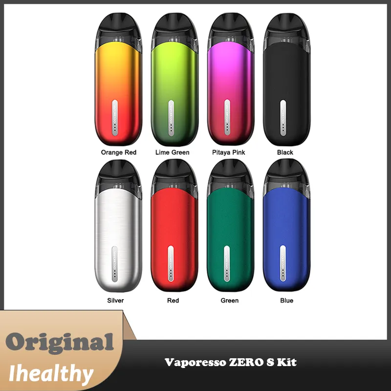 원래 Vaporesso Zero S 키트 650mAh 배터리 2ml 1.2ohm 메쉬 포드 카트리지 MTL vaping 전자 담배 기화기