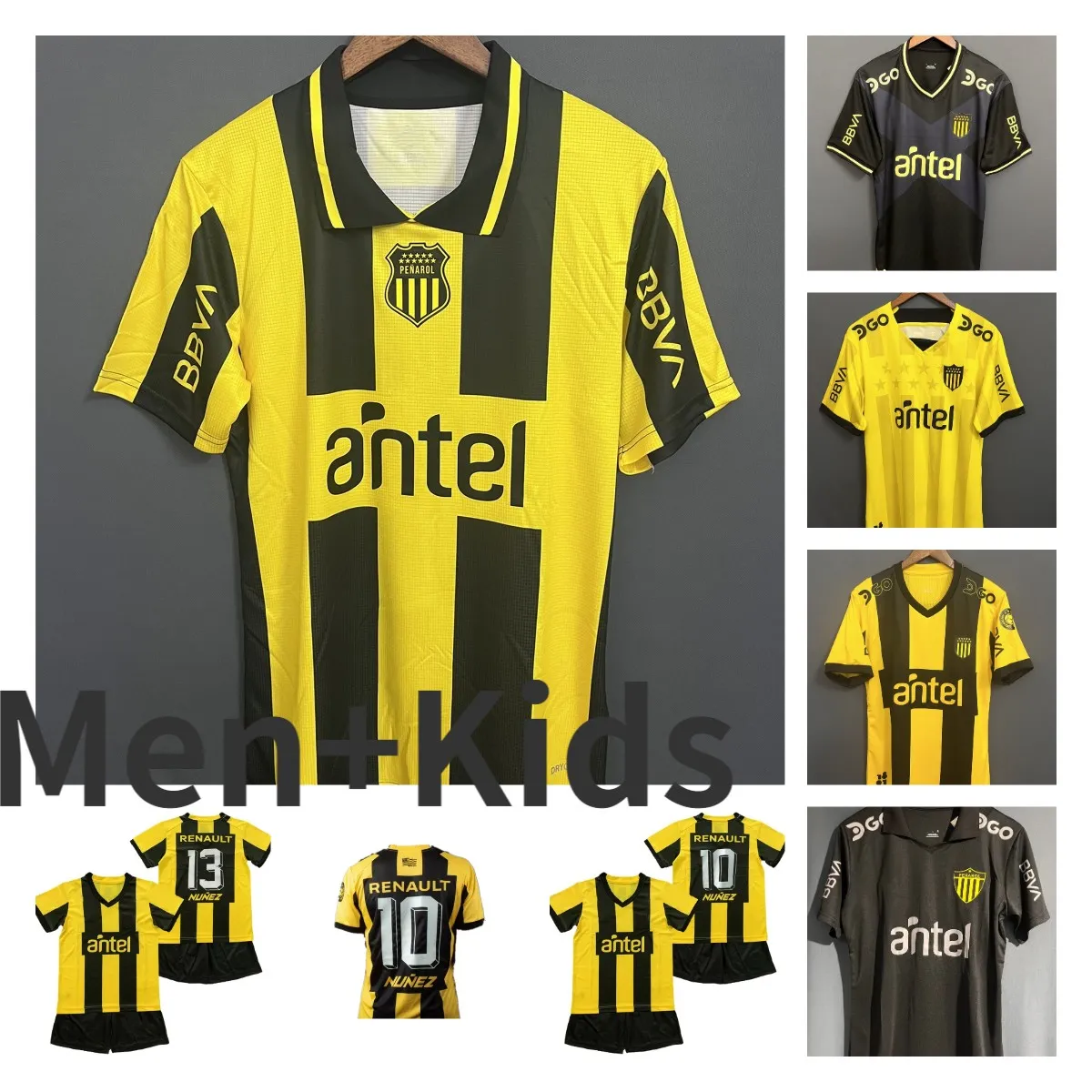 23 24 25 Penarol F. TORRES Camisas de futebol 2023 2024 131º aniversário Penarol RODRIGUEZ 2024 MENDEZ Camisas de futebol de manga curta Homens Crianças Home away terceiro uniformes S-XXL