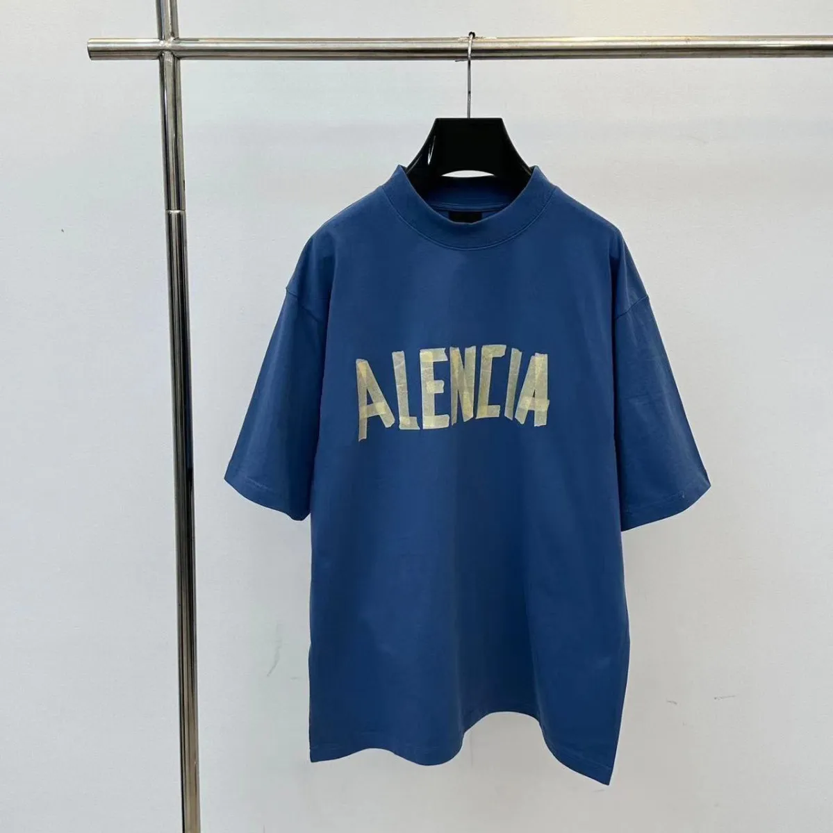 Marca de luxo fardo retro angustiado oversized nc impressão camisetas ia unissex solto encaixe camisetas