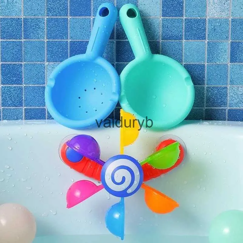 Brinquedos de banho para bebês, brinquedos de banho coloridos, roda d'água, sugador de banho, spray de água, conjunto de chuveiro, aspersor de brinquedo para crianças pequenas ldrenvaiduryb