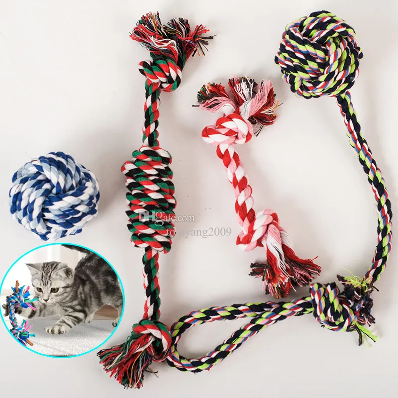 Conjunto de brinquedos para gatos, 4 peças, engraçado, bolas de fios coloridos, corda de doces, resistente à mordida, brinquedos para gatinhos, brinquedos de perseguição, bola, suprimentos para animais de estimação