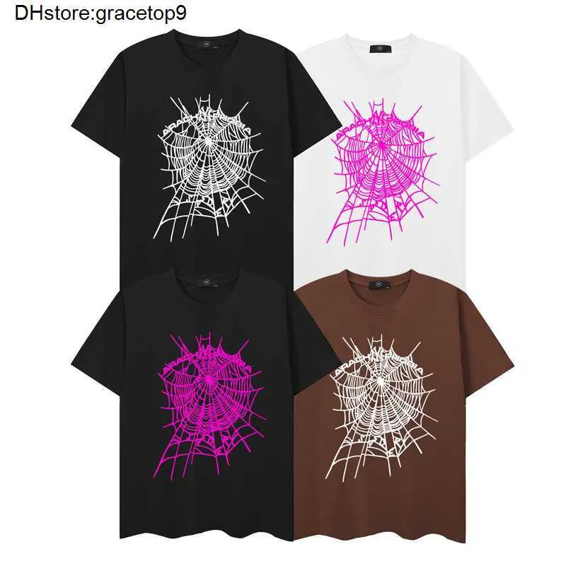 B8vv Spider Web Men's T-shirt Designer Sp5der Mulheres Camisetas Moda 55555 Mangas Curtas Arach Ny Phobia Solta Casal Adolescente Na Moda Pescoço Redondo Mangas Casuais