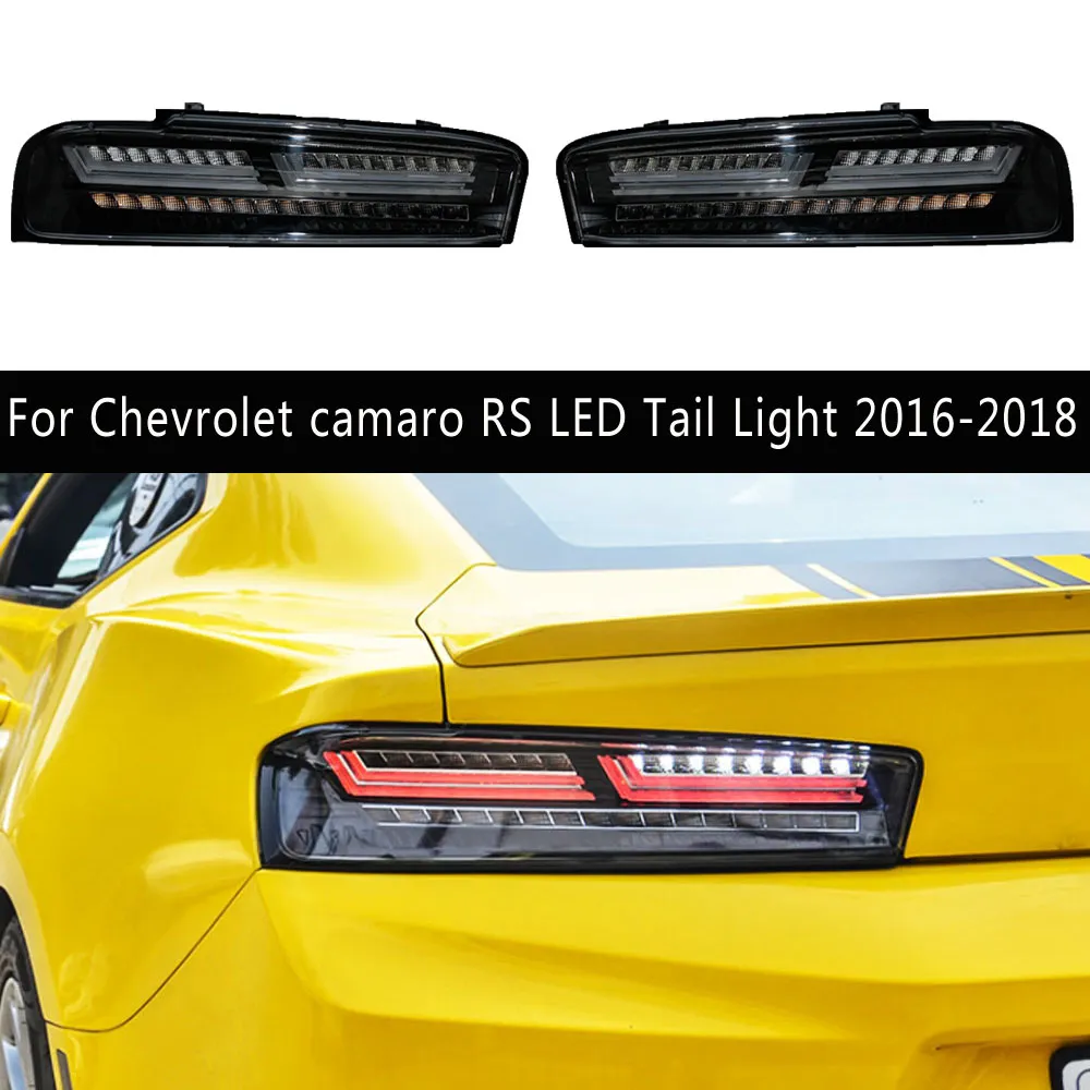 Chevrolet Camaro RS LED Tail Light 16-18 브레이크 리버스 주차 조명에 대한 자동차 행정 어셈블리 동적 스 트리머 회전 신호
