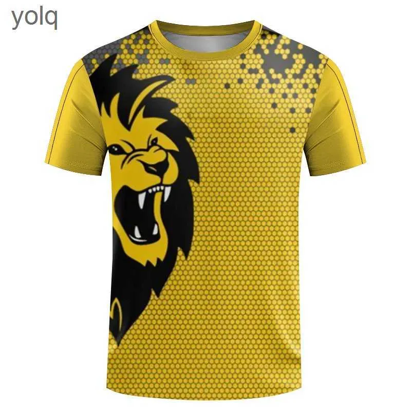 Men's T-Shirts Mens table tennis T-shirt Summer fitness short sleeve badminton training clothes Women's quick drying Sportswear printed Topsyolq