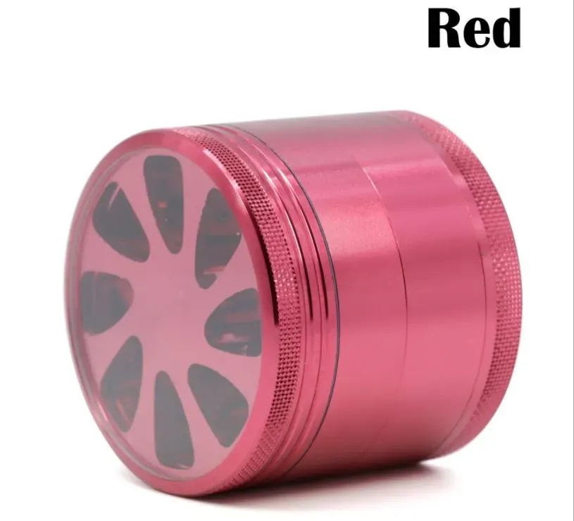 Cross boundary diameter 55MM aluminum alloy four layer petal smoked grinder new cigarette cutter