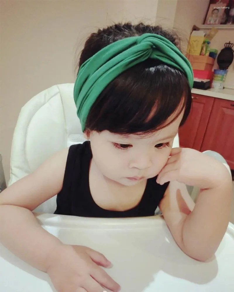 Hair Accessories 10pcs/lot 2024 Amazing Strechy Top Knot Turban Headband Kids Twisted Knotted Head Wrap Band