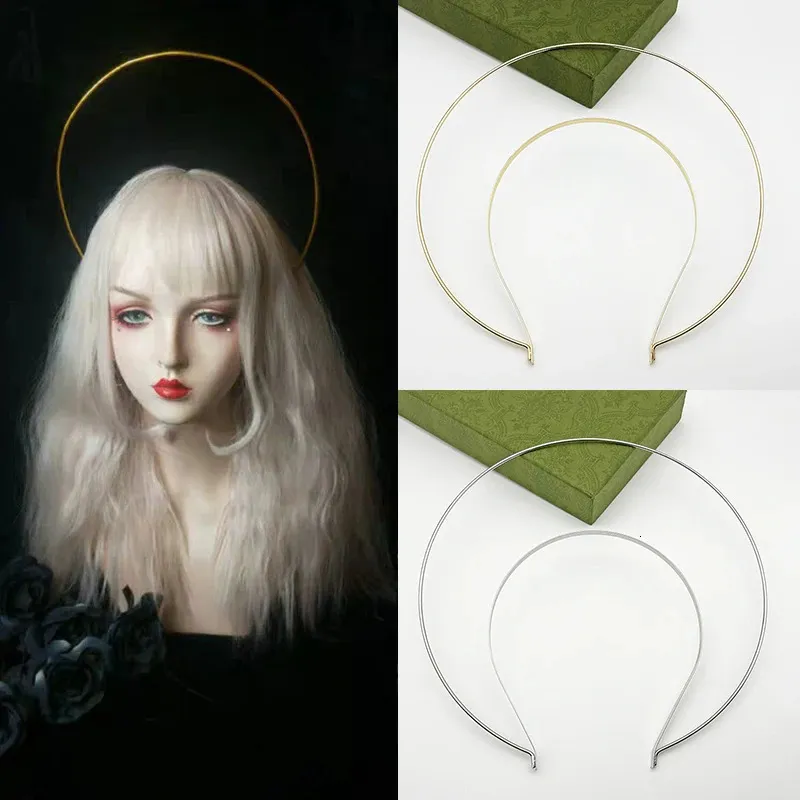 Diseño de doble fila Corona Accesorios para el cabello Diadema Nupcial Tiara de oro Halo Corona Joyería para mujer Banda para el cabello Tocado de metal 240119