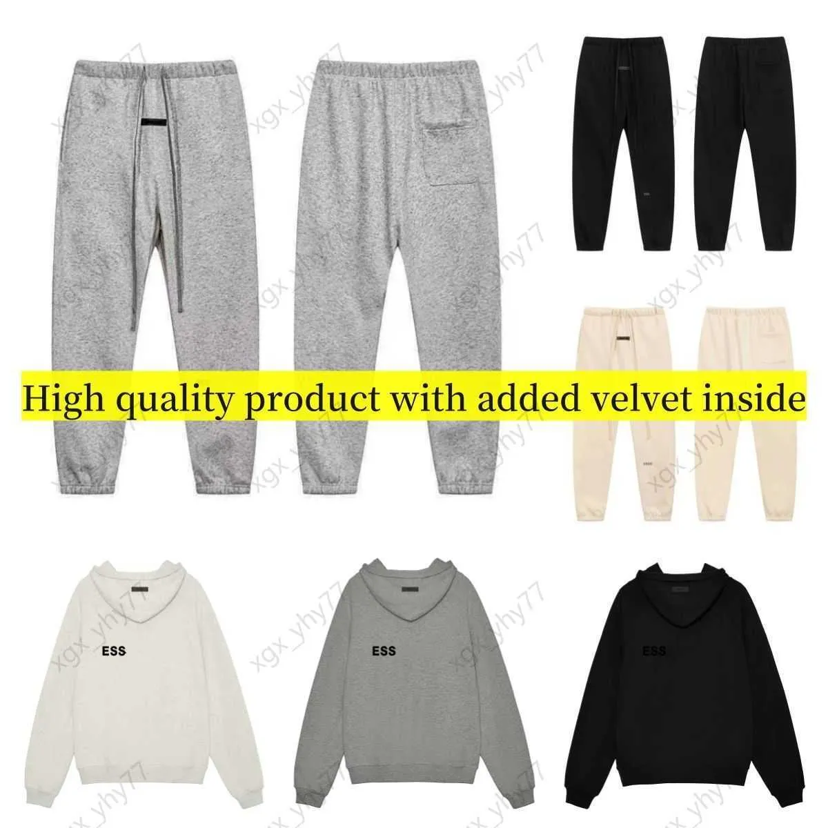 Essentialsweatshirts for men and women Essentialshoodie thin velvet hoodie casual fashion trend designer sportswear hoodie set casual oversized cotton hooded te