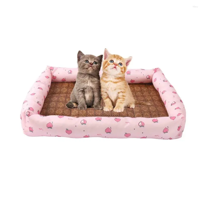 Питомники для кошек, гнездо, кровать для домашних животных, дышащий и легко чистящийся коврик, квадратная будка для собак с противоскользящей подушечкой для котенка