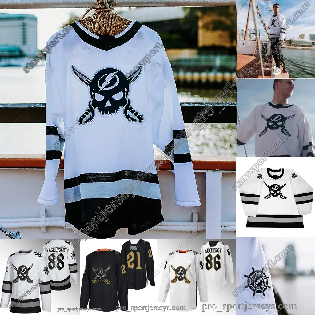 Nikita Kucherov Lightning 2024 Gasparilla Jersey 21 Brayden Point Andrei Vasilevskiy Steven Stamkos Mikhail Sergachev Anthony Cirelli Victor Hedman Erik Cernak