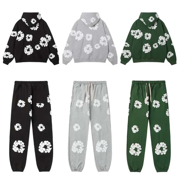 Mens Hoodies Sweatshirts Mens Tech Fleece Tracksuit Designer Sportwear Pant Movement Clothes Sweat Sport Pants Sweatsuits Green Black Floral Pullover Ye72