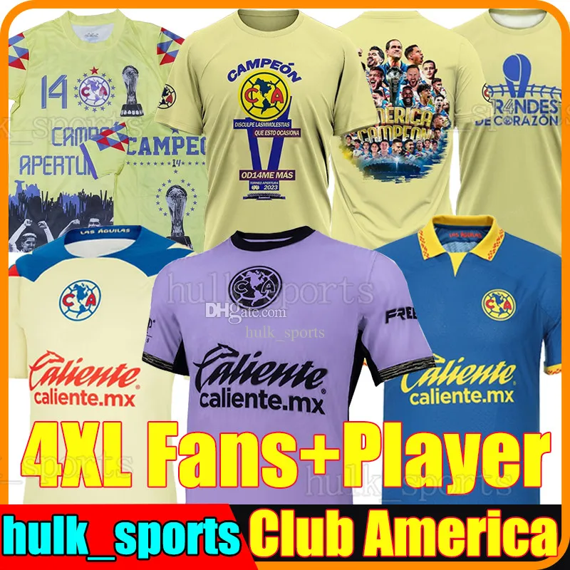 4XL 23/24 Liga MX Club America Soccer Chample Champion Edition 2024 Player Player Version