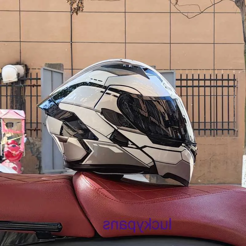 AGV New National Standard AGV3C Certification Motorcycle Helmet Full Cover Double Mirror Peel
