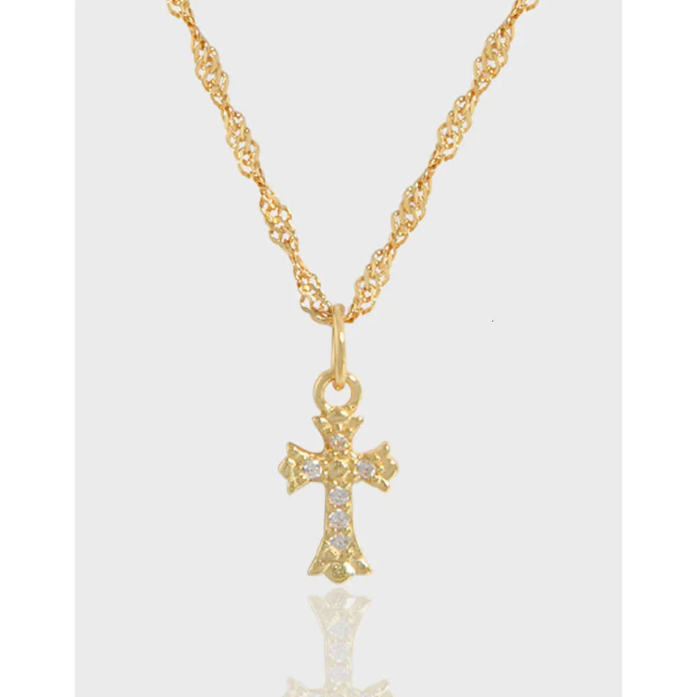 2024 Designer Brand Cross CH Necklace for Women Luxury Chromes Versatile Zircon Pure Silver S925 Collarbone Heart Men Classic Jewelry Pendant Neckchain 1X1R