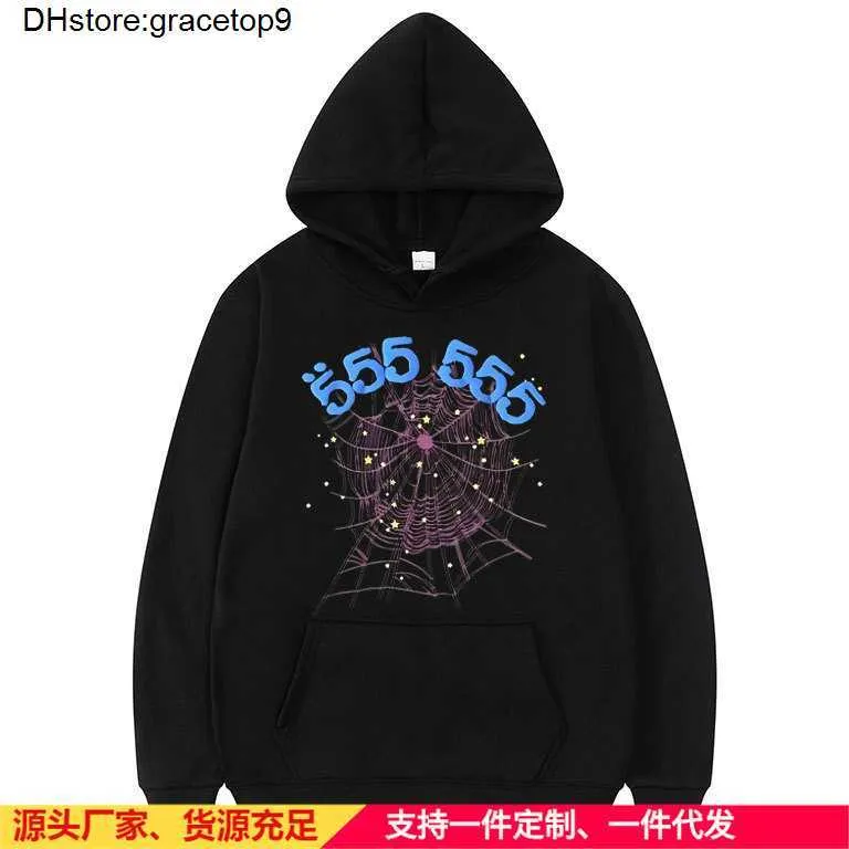 Uc0c Spider Web Men's Hoodie Designer Sp5der Women's Hoodies Fashion 55555 Sweatshirts Creativity Angel Number Printed Sweater