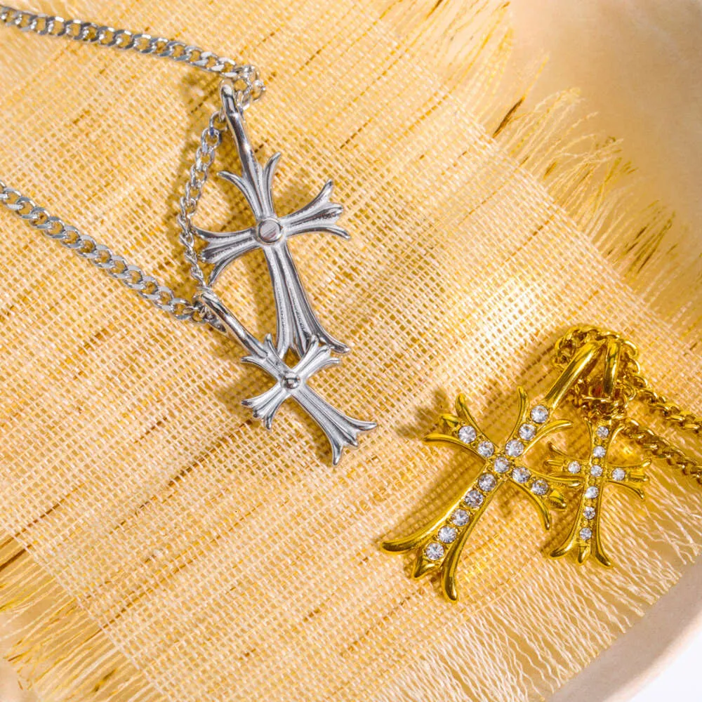 14K Gold Plated Crystal Pendant Necklace - Faith-Inspired Jewelry For Men & Women