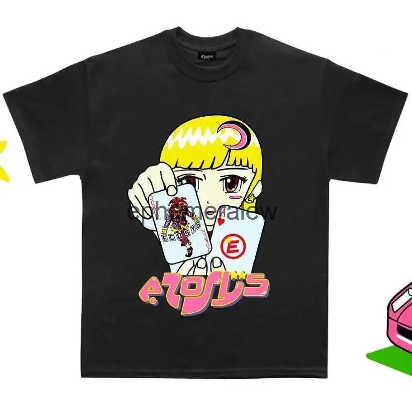 T-shirt das mulheres Y2K Camiseta Harajuku Animação dos desenhos animados Impressão T-shirt de manga curta Homens Mulheres Novo Hip Hop japonês Oversized Tops Streetwearephemeralew