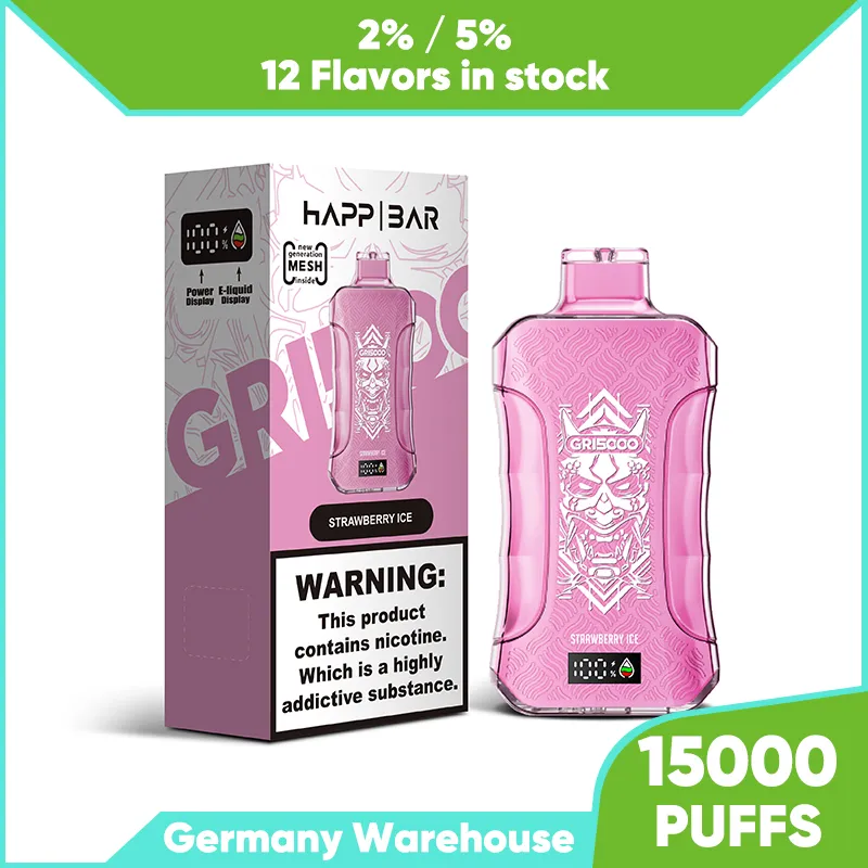 EU Warehouse Vapes 15000 Puffs Disponible Vape Crystal 15K Puff Bar 20ml 2Omg 50mg E Liquid Pod Device 12 Flavors Readgeble förångare