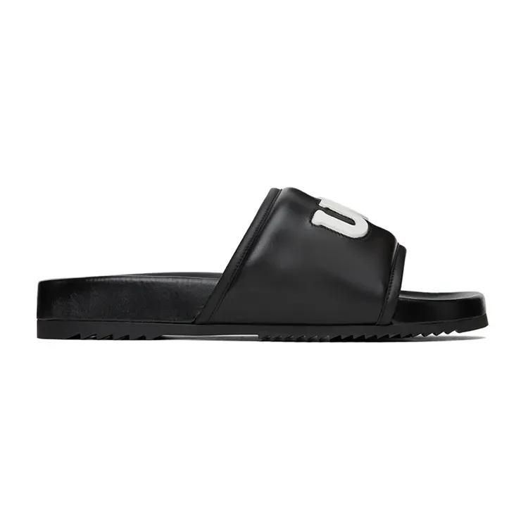 Pantoufles en plein air chaussure Mule plate-forme ensoleillée mocassin sandale en cuir sandale luxe designer marque italienne diapositives plage chaussures d'été plates maison hommes femmes sliders marche