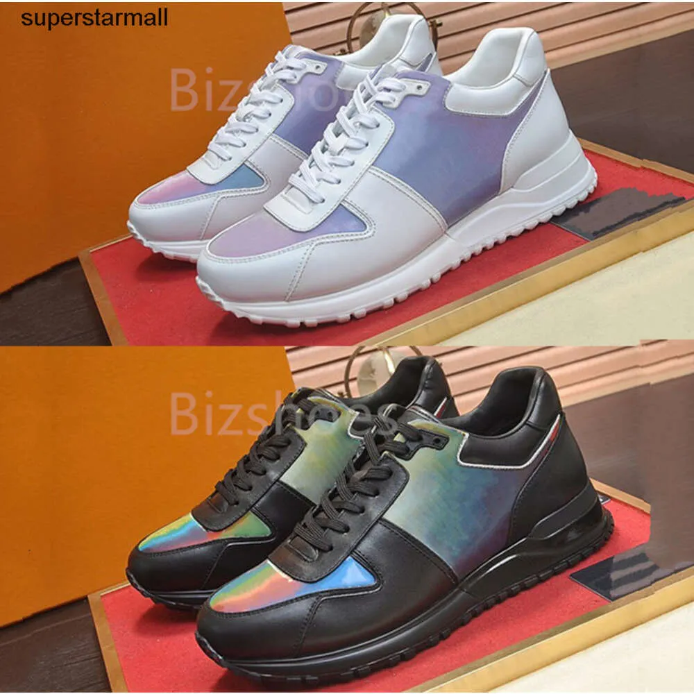 Sneaker Run Away in pelle di vitello arcobaleno Luxury Shoe scarpe da runner classiche Sneaker casual in gomma tecnica rifinita a mano 8447