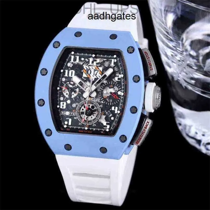 Роскошные RM011-03 РЕТРОГРАДНЫЕ Многофункциональные Часы Наручные Часы Дизайнерские Роскошные Мужские Размер 40x50x16mm FX5UL0AP J9DN