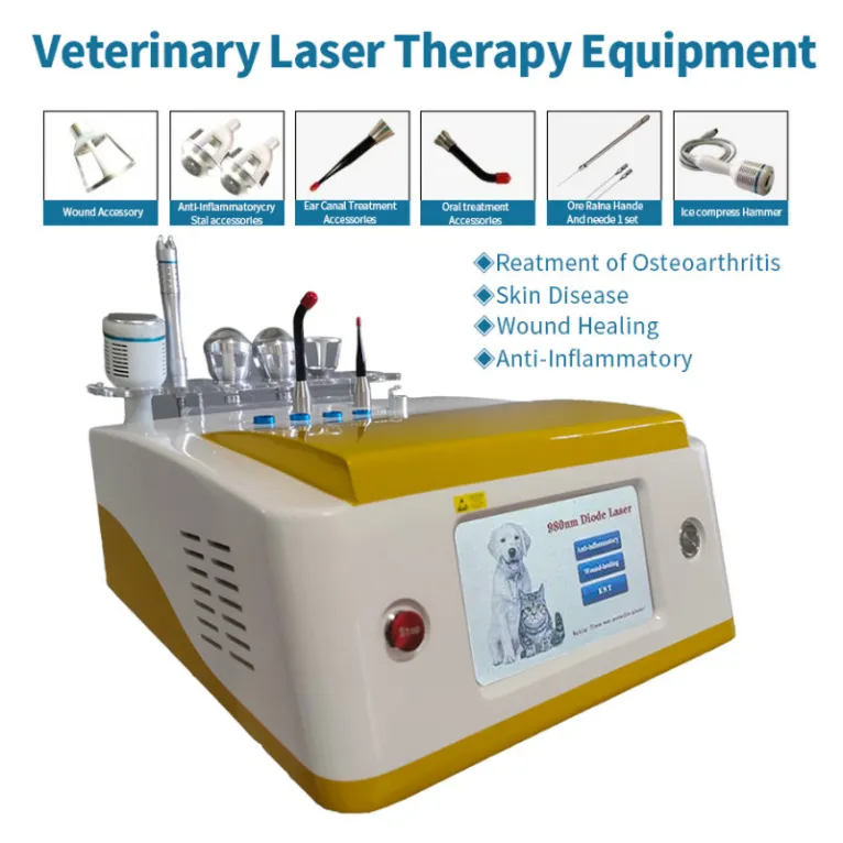 2024 nova versão de cirurgia a laser para animais de estimação veterinário 980nm lazer equipamento de terapia de fisioterapia para animais de estimação uso clínico 155