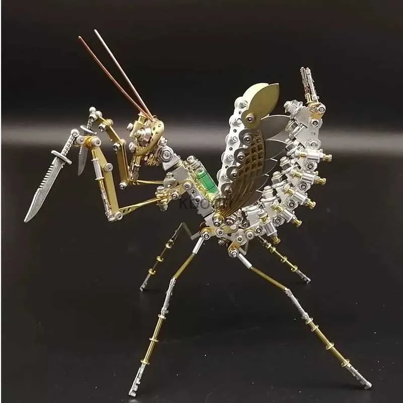 Outils d'artisanat Puzzle 3D en métal grand couteau Mantis modèle Kit Cyberpunk insectes mécaniques bricolage assemblage jouet Puzzles jouets pour enfants adultes cadeaux YQ240119