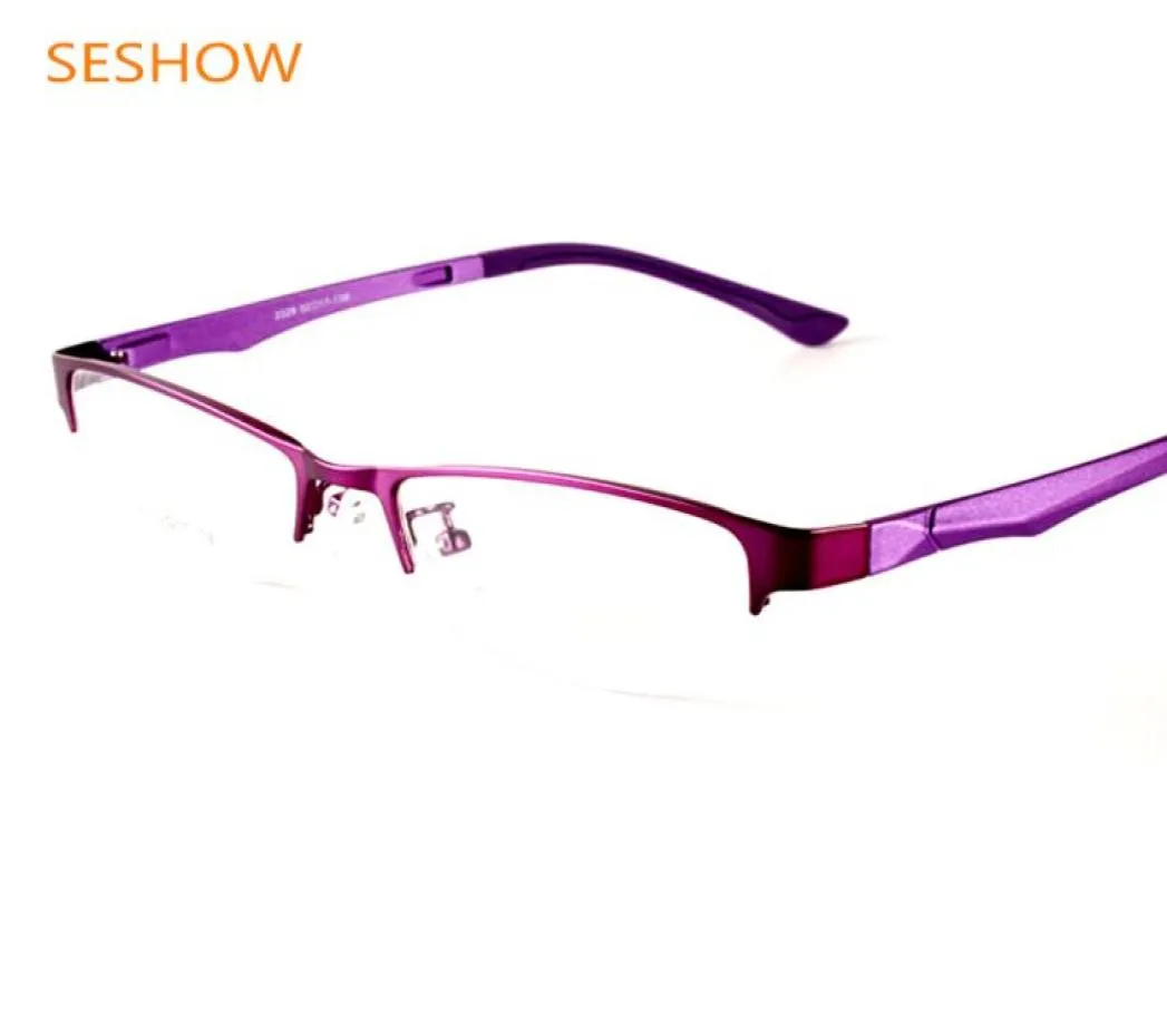 Moda feminina óculos de metal requintado halfrimmed armações de óculos prescrição óptica miopia quadros women8407319