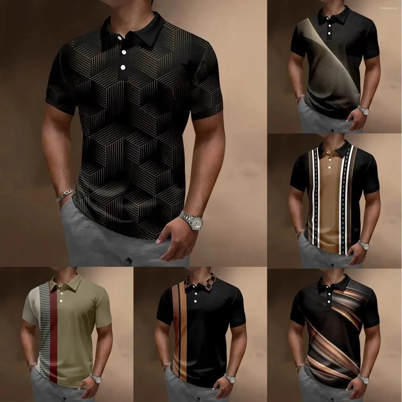 Homens camisetas Mens listrado impressão verão moda carteiras finas manga longa alta para homens camisa casual