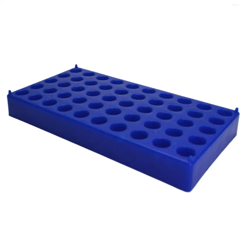 Blue Plastc Vial Rack 50 Håll diameter 12mm 1,5/2 ml flaskor centrifugrör