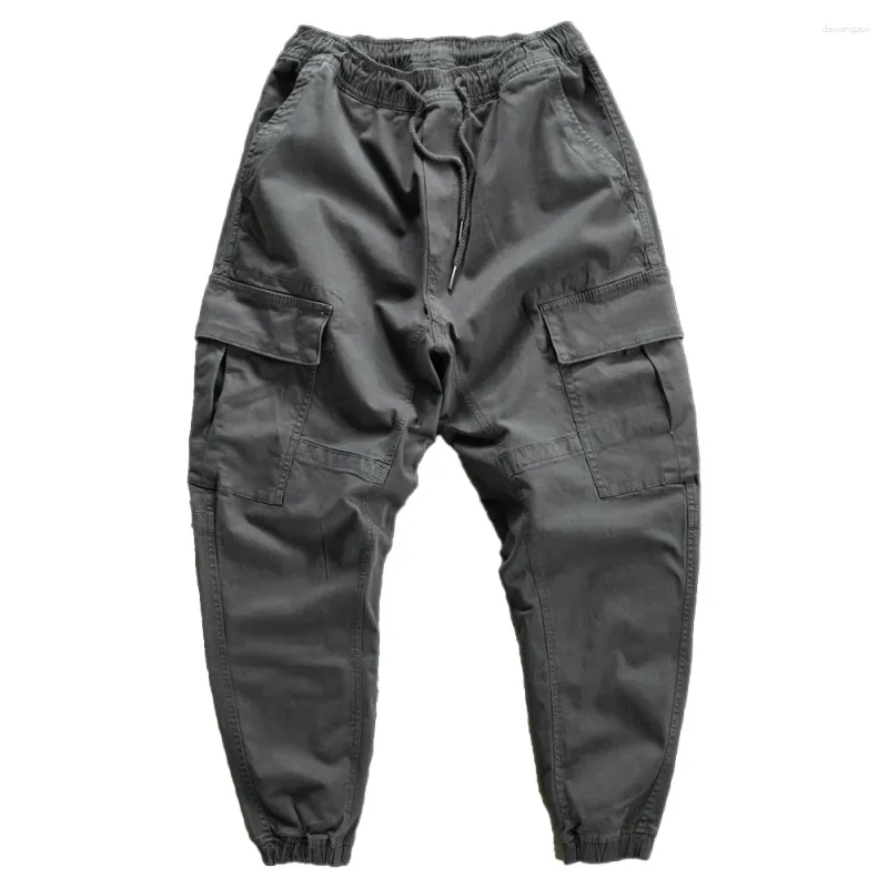 Pantalon pour hommes, bande à la cheville, pantalon de jogging décontracté, plage, quotidien, automne, cordon de serrage, mode, coupe ample, poche respirante