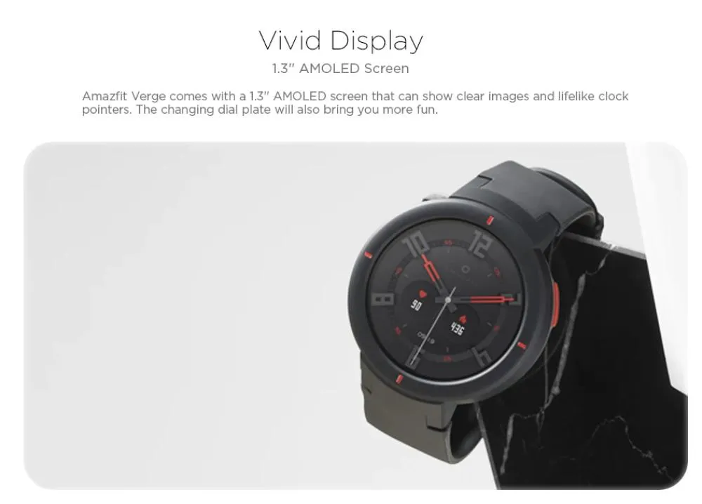 Amazfit Verge Sport Smartwatch With GPS Bluetooth Microphone Pedometer Push Samsung Watch Heart Rate For Android And IOS Phones From Dblt 105.43 DHgate.Com