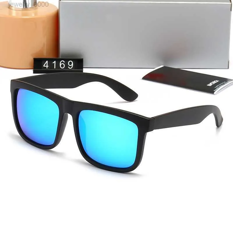 Rayban Solglasögon för kvinnor Anti Bland Toad Tempered Glass Male and Female Color Film Rayly Banly Driving Mirror 4169 FJ1B