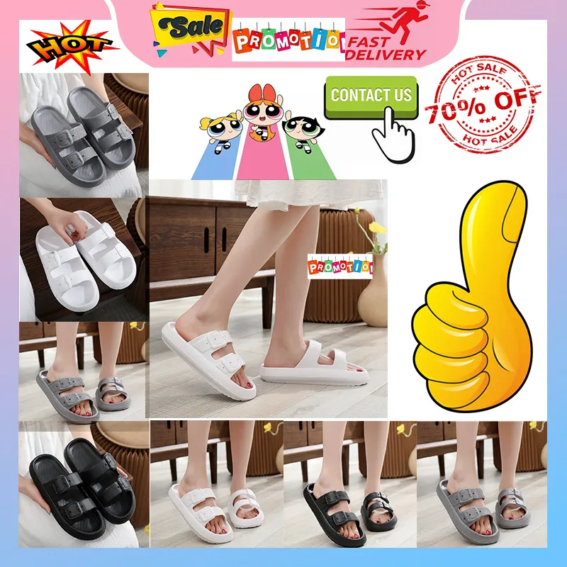 Gratis fraktdesigner Casual Platform Slides tofflor Män Kvinna Anti Slip -resistent Deodorization Sandalia Leather Super Soft Soles Sandaler Flat Beach Shoes