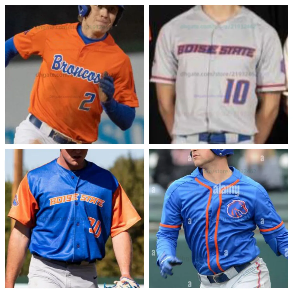 Anpassad Boise State Baseball Jersey Alla sömda herrkvinntröjor jagar Adkison Dawson Martin Cory Meyer Torin Montgomery Cole Posey Christian Padilla