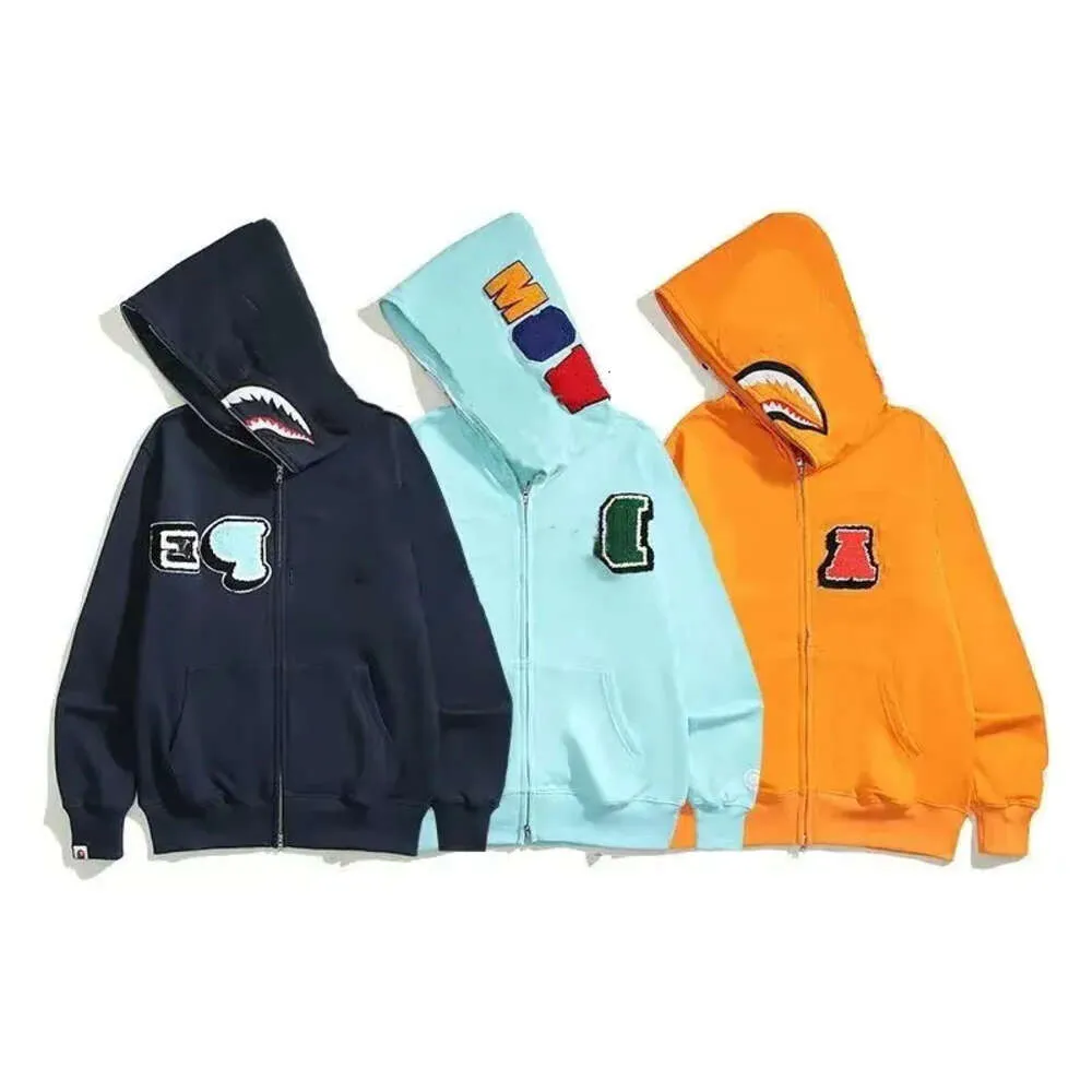 Y2k Hoodie Designer Sweater Cute Shark/Bear STYLE Oversized Letter Print 2023 New Arivval Full Zip Up Cam Jacket Hooded Cardigan 10 Col 74