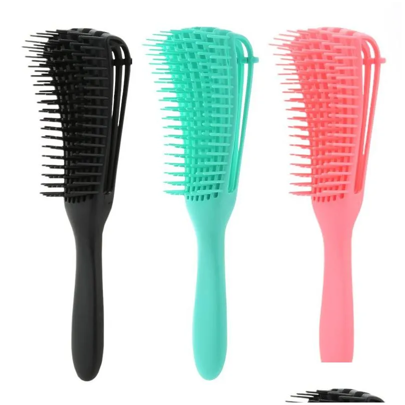 Brosses à cheveux Brosse démêlante pour peigne naturel Der Afro America 3A à 4C Kinky Wavy Curly Coily De Facilement Drop Livraison Produits Soins Dhsih