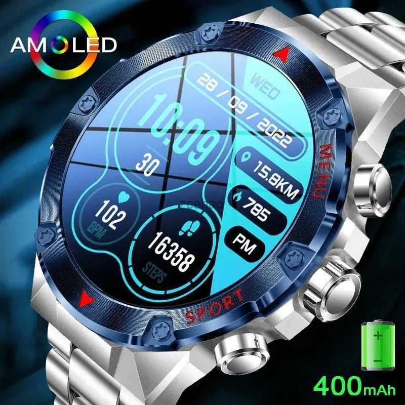 Akıllı Saatler Lige Luxury Smart Watch Erkekler Bluetooth Call Bangess Erkekler İzler 1.43 inç AMOLED ekran 466*466 Su geçirmez Erkekler Akıllı Saat