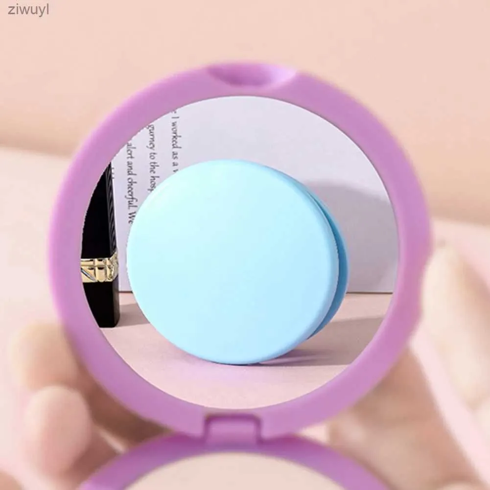 2 pièces miroirs miroir de maquillage double face rond pliant miroir de maquillage de voyage ovale miroir de poche portable pour sac à main sac à main poche