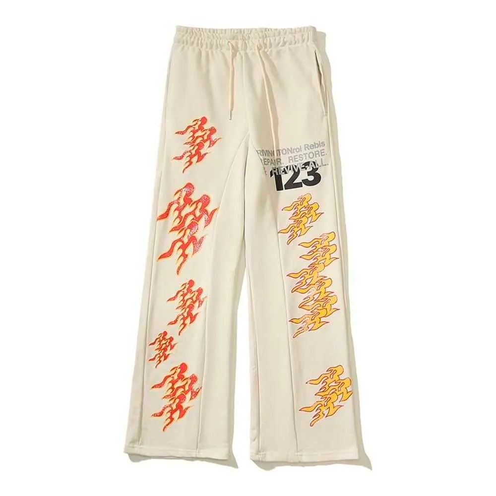 Herrenhose RRR123 Liu Yaowen's Flame Made Old vtg American High Street Fashion Marke Micro La Sports Pants