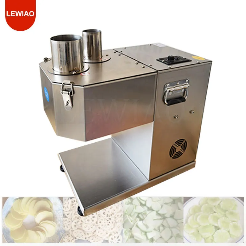 Stainless Steel Electric Slicer For Fruit And Vegetable 1.5-6mm Automatic Potato Apple Lemon Cucumber Slicing Machine