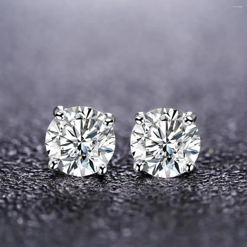 Ohrstecker Marken Schöne 925 Sterling Silber Diamant Kristall Für Frauen Mode Party Hochzeit Schmuck Urlaub Geschenke