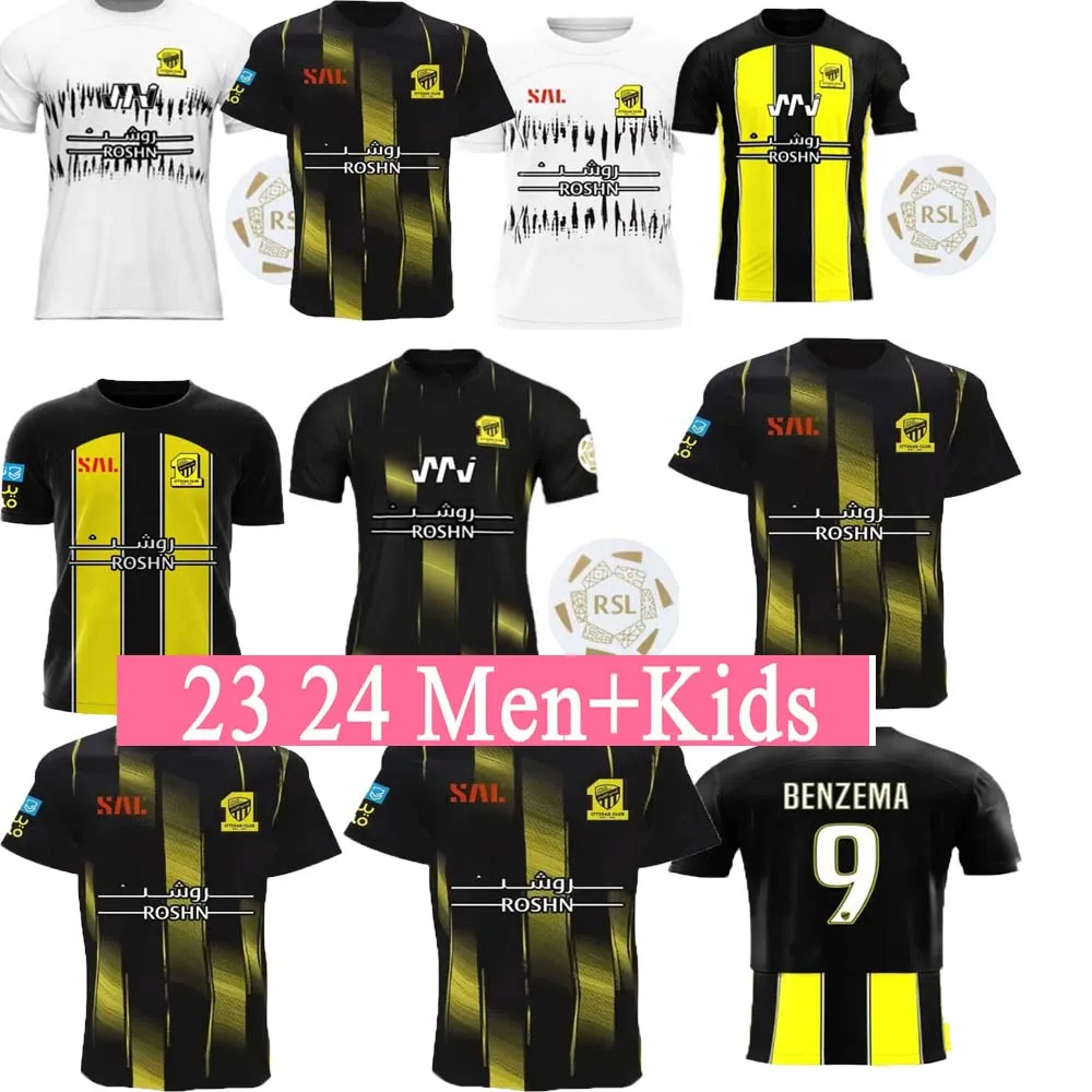 2023 2024 BenzEMA FABINHO KANTE JOTA Al Ittihad FC voetbalshirt Fans 23 24 Hamdallah Romarinho LUIZ FELIPE Al-Ittihad voetbalshirt heren kinderkit 16-XXL