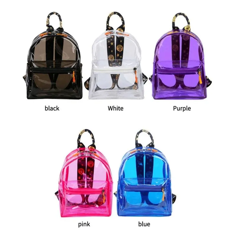 Borse Zaino da donna Borsa in PVC trasparente Bookbag moda femminile Studenti universitari Borse da scuola Zaino di grande capacità