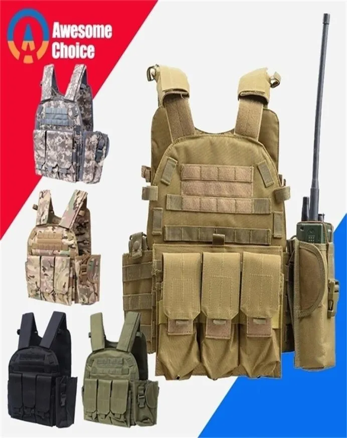 6094 Tactical Vest Molle 900D Nylon Body armor Hunting plate Carrier Airsoft 094K M4 Pouch Combat Gear Multicam 2012143163672