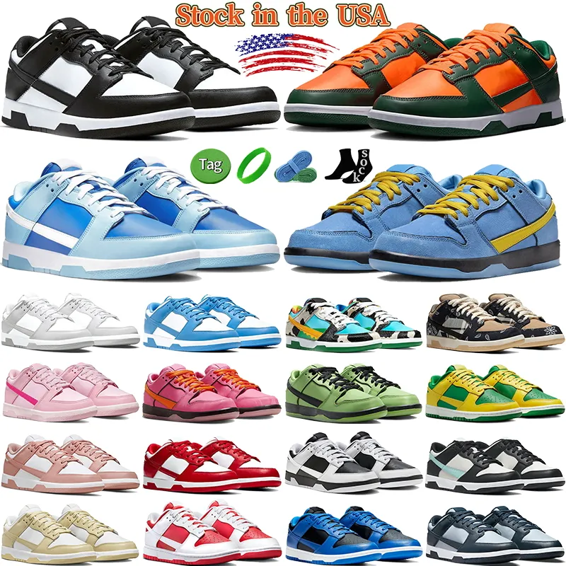 Designer Casual Shoes For Men Women Low White Black Panda Sneakers Grey Fog UNC University Red Triple Pink Coast Sneaker US Stocking Mens Trainers