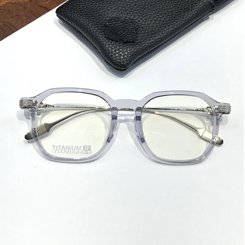 Newarrival CHRetro-Vintage Unisex Multi-Trim Square Glasses Frame2548 52-20-148 Lightweight Plank Titanium 925ss for Prescripiton Goggles Fullset Design Case