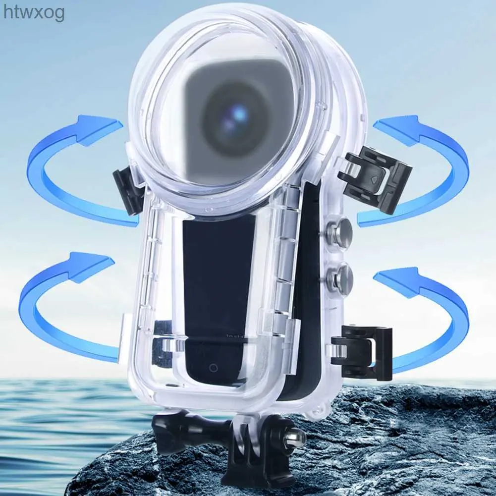 Sportsåtgärd Videokameror Invisible Dive Case Dive Protective Case 50m Vattentät sportkamera Dykfodral Tillbehör Anti-Scratch för Insta 360 x 3 YQ240119