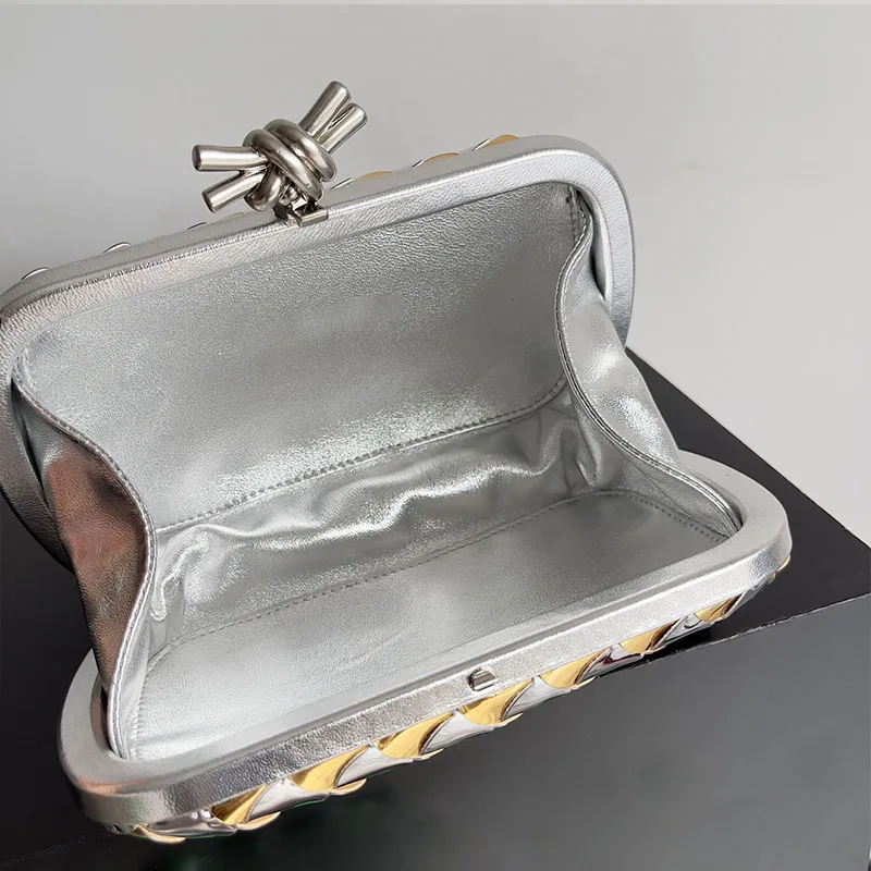 Designer Mini Gold Handbag 10A Retro Mirror Quality With Knot 